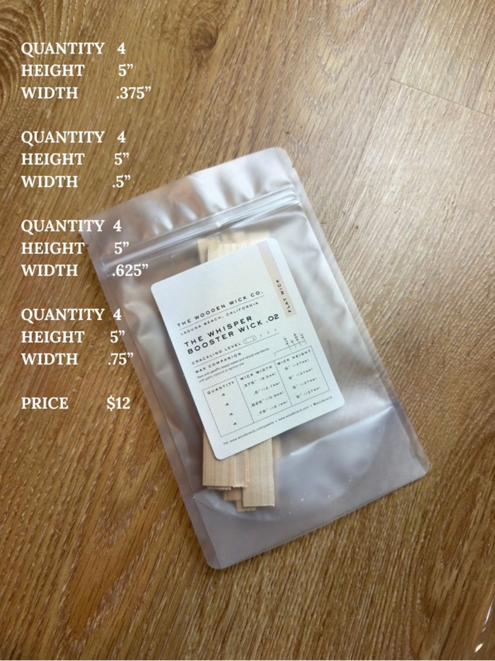 The Whisper Booster Wick .02 - Candle Wicks Set